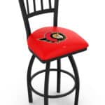 Ottawa Senators 36-Inch Swivel Extra Tall Bar Stool w/ Black Wrinkle Finish, Jailhouse Back, 2.5-Inch Cushion Seat 3 Ottawa Senators 36-Inch Swivel Extra Tall Bar Stool w/ Black Wrinkle Finish, Jailhouse Back, 2.5-Inch Cushion Seat