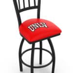 University of Nevada Las Vegas 36-Inch Swivel Extra Tall Bar Stool w/ Black Wrinkle Finish, Jailhouse Back, 2.5-Inch Cushion Seat 3 University of Nevada Las Vegas 36-Inch Swivel Extra Tall Bar Stool w/ Black Wrinkle Finish, Jailhouse Back, 2.5-Inch Cushion Seat