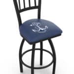 US Naval Academy 25-Inch Swivel Counter Stool w/ Black Wrinkle Finish, Jailhouse Back, 2.5-Inch Cushion Seat 3 US Naval Academy 25-Inch Swivel Counter Stool w/ Black Wrinkle Finish, Jailhouse Back, 2.5-Inch Cushion Seat