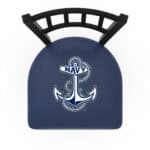 US Naval Academy 25-Inch Swivel Counter Stool w/ Black Wrinkle Finish, Jailhouse Back, 2.5-Inch Cushion Seat 4 US Naval Academy 25-Inch Swivel Counter Stool w/ Black Wrinkle Finish, Jailhouse Back, 2.5-Inch Cushion Seat