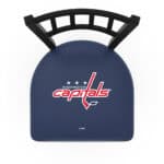 Washington Capitals 36-Inch Swivel Extra Tall Bar Stool w/ Black Wrinkle Finish, Jailhouse Back, 2.5-Inch Cushion Seat