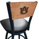Auburn University 25-Inch Swivel Counter Stool w/ Black Wrinkle Finish, Solid Wood Back, 2.5-Inch Cushion Seat 4 Auburn University 25-Inch Swivel Counter Stool w/ Black Wrinkle Finish, Solid Wood Back, 2.5-Inch Cushion Seat