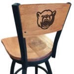 Baylor University 36-Inch Swivel Extra Tall Bar Stool w/ Black Wrinkle Finish, Solid Wood Back, Solid Maple Wood Seat 3 Baylor University 36-Inch Swivel Extra Tall Bar Stool w/ Black Wrinkle Finish, Solid Wood Back, Solid Maple Wood Seat