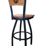 Colorado State University 25-Inch Swivel Counter Stool w/ Black Wrinkle Finish, Solid Wood Back, Solid Maple Wood Seat 4 Colorado State University 25-Inch Swivel Counter Stool w/ Black Wrinkle Finish, Solid Wood Back, Solid Maple Wood Seat