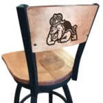 James Madison University 36-Inch Swivel Extra Tall Bar Stool w/ Black Wrinkle Finish, Solid Wood Back, Solid Maple Wood Seat 3 James Madison University 36-Inch Swivel Extra Tall Bar Stool w/ Black Wrinkle Finish, Solid Wood Back, Solid Maple Wood Seat