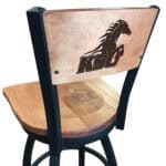 Kentucky State University 36-Inch Swivel Extra Tall Bar Stool w/ Black Wrinkle Finish, Solid Wood Back, Solid Maple Wood Seat 3 Kentucky State University 36-Inch Swivel Extra Tall Bar Stool w/ Black Wrinkle Finish, Solid Wood Back, Solid Maple Wood Seat