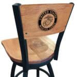United States Marine Corps 36-Inch Swivel Extra Tall Bar Stool w/ Black Wrinkle Finish, Solid Wood Back, Solid Maple Wood Seat 3 United States Marine Corps 36-Inch Swivel Extra Tall Bar Stool w/ Black Wrinkle Finish, Solid Wood Back, Solid Maple Wood Seat