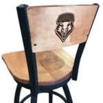 University of New Mexico 36-Inch Swivel Extra Tall Bar Stool w/ Black Wrinkle Finish, Solid Wood Back, Solid Maple Wood Seat 3 University of New Mexico 36-Inch Swivel Extra Tall Bar Stool w/ Black Wrinkle Finish, Solid Wood Back, Solid Maple Wood Seat