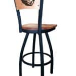 Oregon State University 36-Inch Swivel Extra Tall Bar Stool w/ Black Wrinkle Finish, Solid Wood Back, Solid Maple Wood Seat 4 Oregon State University 36-Inch Swivel Extra Tall Bar Stool w/ Black Wrinkle Finish, Solid Wood Back, Solid Maple Wood Seat