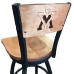 Virginia Military Institute 25-Inch Swivel Counter Stool w/ Black Wrinkle Finish, Solid Wood Back, Solid Maple Wood Seat 3 Virginia Military Institute 25-Inch Swivel Counter Stool w/ Black Wrinkle Finish, Solid Wood Back, Solid Maple Wood Seat