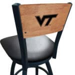 Virginia Tech University 25-Inch Swivel Counter Stool w/ Black Wrinkle Finish, Solid Wood Back, 2.5-Inch Cushion Seat 4 Virginia Tech University 25-Inch Swivel Counter Stool w/ Black Wrinkle Finish, Solid Wood Back, 2.5-Inch Cushion Seat