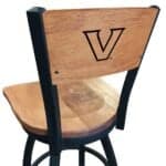 Vanderbilt University 25-Inch Swivel Counter Stool w/ Black Wrinkle Finish, Solid Wood Back, Solid Maple Wood Seat 3 Vanderbilt University 25-Inch Swivel Counter Stool w/ Black Wrinkle Finish, Solid Wood Back, Solid Maple Wood Seat