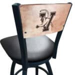 University of Vermont 30-Inch Swivel Bar Stool w/ Black Wrinkle Finish, Solid Wood Back, 2.5-Inch Cushion Seat 4 University of Vermont 30-Inch Swivel Bar Stool w/ Black Wrinkle Finish, Solid Wood Back, 2.5-Inch Cushion Seat