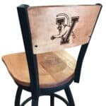 University of Vermont 25-Inch Swivel Counter Stool w/ Black Wrinkle Finish, Solid Wood Back, Solid Maple Wood Seat 3 University of Vermont 25-Inch Swivel Counter Stool w/ Black Wrinkle Finish, Solid Wood Back, Solid Maple Wood Seat