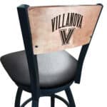 Villanova University 25-Inch Swivel Counter Stool w/ Black Wrinkle Finish, Solid Wood Back, 2.5-Inch Cushion Seat 4 Villanova University 25-Inch Swivel Counter Stool w/ Black Wrinkle Finish, Solid Wood Back, 2.5-Inch Cushion Seat