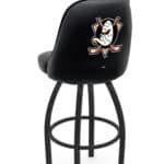Anaheim Ducks 36-Inch Swivel Extra Tall Bar Stool w/ Black Wrinkle Finish, Padded Back, 4-Inch Cushion Seat 3 Anaheim Ducks 36-Inch Swivel Extra Tall Bar Stool w/ Black Wrinkle Finish, Padded Back, 4-Inch Cushion Seat
