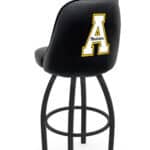 Appalachian State University 30-Inch Swivel Bar Stool w/ Black Wrinkle Finish, Padded Back, 4-Inch Cushion Seat 4 Appalachian State University 30-Inch Swivel Bar Stool w/ Black Wrinkle Finish, Padded Back, 4-Inch Cushion Seat