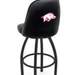 University of Arkansas 36-Inch Swivel Extra Tall Bar Stool w/ Black Wrinkle Finish, Padded Back, 4-Inch Cushion Seat 3 University of Arkansas 36-Inch Swivel Extra Tall Bar Stool w/ Black Wrinkle Finish, Padded Back, 4-Inch Cushion Seat