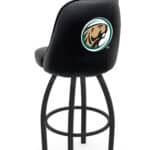 Bemidji State University 25-Inch Swivel Counter Stool w/ Black Wrinkle Finish, Padded Back, 4-Inch Cushion Seat 4 Bemidji State University 25-Inch Swivel Counter Stool w/ Black Wrinkle Finish, Padded Back, 4-Inch Cushion Seat