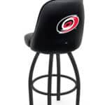 Carolina Hurricanes 36-Inch Swivel Extra Tall Bar Stool w/ Black Wrinkle Finish, Padded Back, 4-Inch Cushion Seat 3 Carolina Hurricanes 36-Inch Swivel Extra Tall Bar Stool w/ Black Wrinkle Finish, Padded Back, 4-Inch Cushion Seat