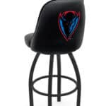 DePaul University 30-Inch Swivel Bar Stool w/ Black Wrinkle Finish, Padded Back, 4-Inch Cushion Seat 4 DePaul University 30-Inch Swivel Bar Stool w/ Black Wrinkle Finish, Padded Back, 4-Inch Cushion Seat