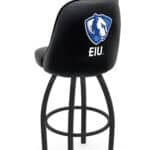 Eastern Illinois University 36-Inch Swivel Extra Tall Bar Stool w/ Black Wrinkle Finish, Padded Back, 4-Inch Cushion Seat 3 Eastern Illinois University 36-Inch Swivel Extra Tall Bar Stool w/ Black Wrinkle Finish, Padded Back, 4-Inch Cushion Seat