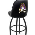 East Carolina University 36-Inch Swivel Extra Tall Bar Stool w/ Black Wrinkle Finish, Padded Back, 4-Inch Cushion Seat 3 East Carolina University 36-Inch Swivel Extra Tall Bar Stool w/ Black Wrinkle Finish, Padded Back, 4-Inch Cushion Seat