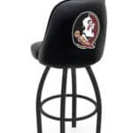 Florida State University 36-Inch Swivel Extra Tall Bar Stool w/ Black Wrinkle Finish, Padded Back, 4-Inch Cushion Seat (Head Logo) 3 Florida State University 36-Inch Swivel Extra Tall Bar Stool w/ Black Wrinkle Finish, Padded Back, 4-Inch Cushion Seat (Head Logo)