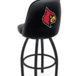 University of Louisville 36-Inch Swivel Extra Tall Bar Stool w/ Black Wrinkle Finish, Padded Back, 4-Inch Cushion Seat 3 University of Louisville 36-Inch Swivel Extra Tall Bar Stool w/ Black Wrinkle Finish, Padded Back, 4-Inch Cushion Seat