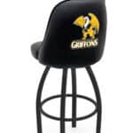 Missouri Western State University 36-Inch Swivel Extra Tall Bar Stool w/ Black Wrinkle Finish, Padded Back, 4-Inch Cushion Seat 3 Missouri Western State University 36-Inch Swivel Extra Tall Bar Stool w/ Black Wrinkle Finish, Padded Back, 4-Inch Cushion Seat