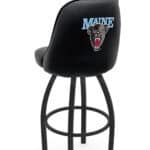 University of Maine 36-Inch Swivel Extra Tall Bar Stool w/ Black Wrinkle Finish, Padded Back, 4-Inch Cushion Seat 3 University of Maine 36-Inch Swivel Extra Tall Bar Stool w/ Black Wrinkle Finish, Padded Back, 4-Inch Cushion Seat