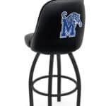 University of Memphis 36-Inch Swivel Extra Tall Bar Stool w/ Black Wrinkle Finish, Padded Back, 4-Inch Cushion Seat 3 University of Memphis 36-Inch Swivel Extra Tall Bar Stool w/ Black Wrinkle Finish, Padded Back, 4-Inch Cushion Seat