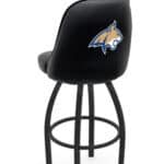 Montana State University 36-Inch Swivel Extra Tall Bar Stool w/ Black Wrinkle Finish, Padded Back, 4-Inch Cushion Seat 3 Montana State University 36-Inch Swivel Extra Tall Bar Stool w/ Black Wrinkle Finish, Padded Back, 4-Inch Cushion Seat