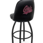 University of Montana 36-Inch Swivel Extra Tall Bar Stool w/ Black Wrinkle Finish, Padded Back, 4-Inch Cushion Seat 3 University of Montana 36-Inch Swivel Extra Tall Bar Stool w/ Black Wrinkle Finish, Padded Back, 4-Inch Cushion Seat