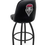 University of New Mexico 36-Inch Swivel Extra Tall Bar Stool w/ Black Wrinkle Finish, Padded Back, 4-Inch Cushion Seat 3 University of New Mexico 36-Inch Swivel Extra Tall Bar Stool w/ Black Wrinkle Finish, Padded Back, 4-Inch Cushion Seat
