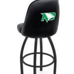 University of North Dakota 36-Inch Swivel Extra Tall Bar Stool w/ Black Wrinkle Finish, Padded Back, 4-Inch Cushion Seat 3 University of North Dakota 36-Inch Swivel Extra Tall Bar Stool w/ Black Wrinkle Finish, Padded Back, 4-Inch Cushion Seat