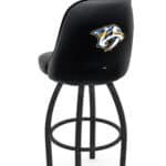 Nashville Predators 36-Inch Swivel Extra Tall Bar Stool w/ Black Wrinkle Finish, Padded Back, 4-Inch Cushion Seat 3 Nashville Predators 36-Inch Swivel Extra Tall Bar Stool w/ Black Wrinkle Finish, Padded Back, 4-Inch Cushion Seat
