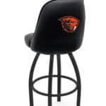 Oregon State University 36-Inch Swivel Extra Tall Bar Stool w/ Black Wrinkle Finish, Padded Back, 4-Inch Cushion Seat 3 Oregon State University 36-Inch Swivel Extra Tall Bar Stool w/ Black Wrinkle Finish, Padded Back, 4-Inch Cushion Seat