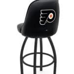 Philadelphia Flyers 36-Inch Swivel Extra Tall Bar Stool w/ Black Wrinkle Finish, Padded Back, 4-Inch Cushion Seat 3 Philadelphia Flyers 36-Inch Swivel Extra Tall Bar Stool w/ Black Wrinkle Finish, Padded Back, 4-Inch Cushion Seat