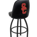 University of Southern California 25-Inch Swivel Counter Stool w/ Black Wrinkle Finish, Padded Back, 4-Inch Cushion Seat 4 University of Southern California 25-Inch Swivel Counter Stool w/ Black Wrinkle Finish, Padded Back, 4-Inch Cushion Seat