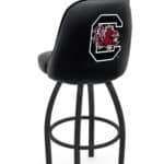 University of South Carolina 25-Inch Swivel Counter Stool w/ Black Wrinkle Finish, Padded Back, 4-Inch Cushion Seat 4 University of South Carolina 25-Inch Swivel Counter Stool w/ Black Wrinkle Finish, Padded Back, 4-Inch Cushion Seat