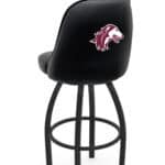 Southern Illinois University 36-Inch Swivel Extra Tall Bar Stool w/ Black Wrinkle Finish, Padded Back, 4-Inch Cushion Seat 3 Southern Illinois University 36-Inch Swivel Extra Tall Bar Stool w/ Black Wrinkle Finish, Padded Back, 4-Inch Cushion Seat