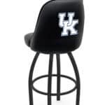 University of Kentucky 36-Inch Swivel Extra Tall Bar Stool w/ Black Wrinkle Finish, Padded Back, 4-Inch Cushion Seat ("UK" Logo) 3 University of Kentucky 36-Inch Swivel Extra Tall Bar Stool w/ Black Wrinkle Finish, Padded Back, 4-Inch Cushion Seat ("UK" Logo)