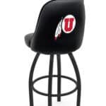 University of Utah 30-Inch Swivel Bar Stool w/ Black Wrinkle Finish, Padded Back, 4-Inch Cushion Seat 4 University of Utah 30-Inch Swivel Bar Stool w/ Black Wrinkle Finish, Padded Back, 4-Inch Cushion Seat