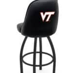 Virginia Tech University 25-Inch Swivel Counter Stool w/ Black Wrinkle Finish, Padded Back, 4-Inch Cushion Seat 4 Virginia Tech University 25-Inch Swivel Counter Stool w/ Black Wrinkle Finish, Padded Back, 4-Inch Cushion Seat