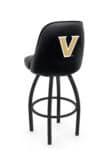 Vanderbilt University 25-Inch Swivel Counter Stool w/ Black Wrinkle Finish, Padded Back, 4-Inch Cushion Seat 4 Vanderbilt University 25-Inch Swivel Counter Stool w/ Black Wrinkle Finish, Padded Back, 4-Inch Cushion Seat