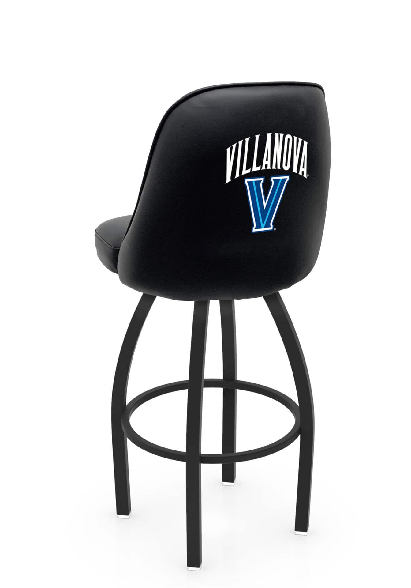 Villanova University 25-Inch Swivel Counter Stool w/ Black Wrinkle Finish, Padded Back, 4-Inch Cushion Seat 1 Villanova University 25-Inch Swivel Counter Stool w/ Black Wrinkle Finish, Padded Back, 4-Inch Cushion Seat