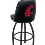 Washington State University 30-Inch Swivel Bar Stool w/ Black Wrinkle Finish, Padded Back, 4-Inch Cushion Seat 4 Washington State University 30-Inch Swivel Bar Stool w/ Black Wrinkle Finish, Padded Back, 4-Inch Cushion Seat