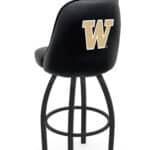 University of Washington 36-Inch Swivel Extra Tall Bar Stool w/ Black Wrinkle Finish, Padded Back, 4-Inch Cushion Seat 3 University of Washington 36-Inch Swivel Extra Tall Bar Stool w/ Black Wrinkle Finish, Padded Back, 4-Inch Cushion Seat