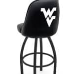 West Virginia University 36-Inch Swivel Extra Tall Bar Stool w/ Black Wrinkle Finish, Padded Back, 4-Inch Cushion Seat 3 West Virginia University 36-Inch Swivel Extra Tall Bar Stool w/ Black Wrinkle Finish, Padded Back, 4-Inch Cushion Seat